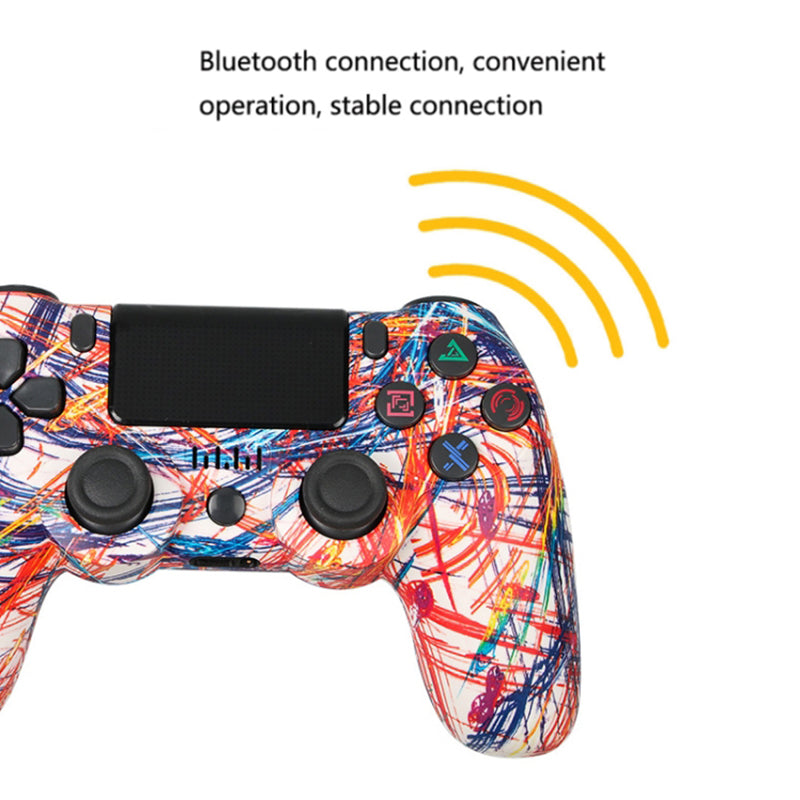 Wireless Bluetooth Controller for PS4 Dual Vibration Gamepad Portable Game Handle with Lightbar Wireless Bluetooth Controller for PS4 Dual Vibration Gamepad Portable Game Handle with Lightbar